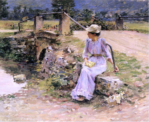  Theodore Robinson La Debacle (also known as Marie at the Little Bridge) - Art Print