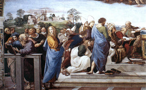  Raphael La Disputa (detail 11) (Stanza della Segnatura) - Art Print