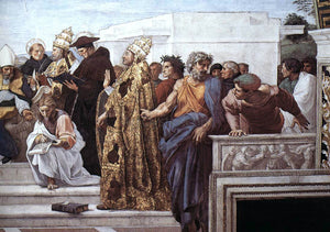  Raphael La Disputa (detail 13) (Stanza della Segnatura) - Art Print