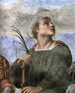  Raphael La Disputa (detail 5) (Stanza della Segnatura) - Art Print