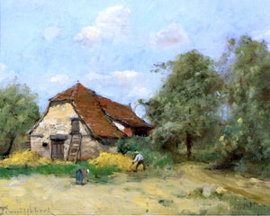  Paul Desire Trouillebert La faucher pres de la ferme - Art Print