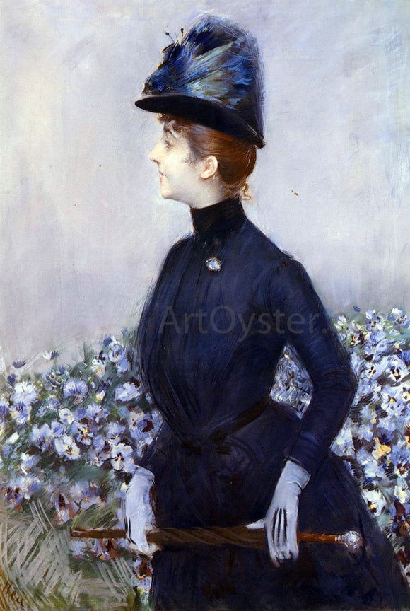  Paul Cesar Helleu La Femme Aux Fleurs - Art Print