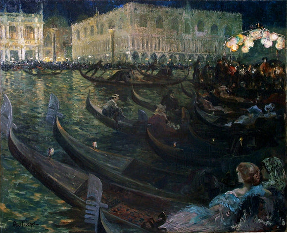  Louis Abel-Truchet La Festa Del Redentore, Venice - Art Print