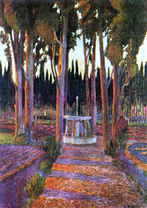  Santiago Rusinol Prats La fuente - Art Print