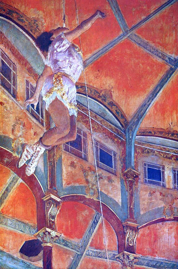  Edgar Degas La La at the Cirque Fernando, Paris - Art Print