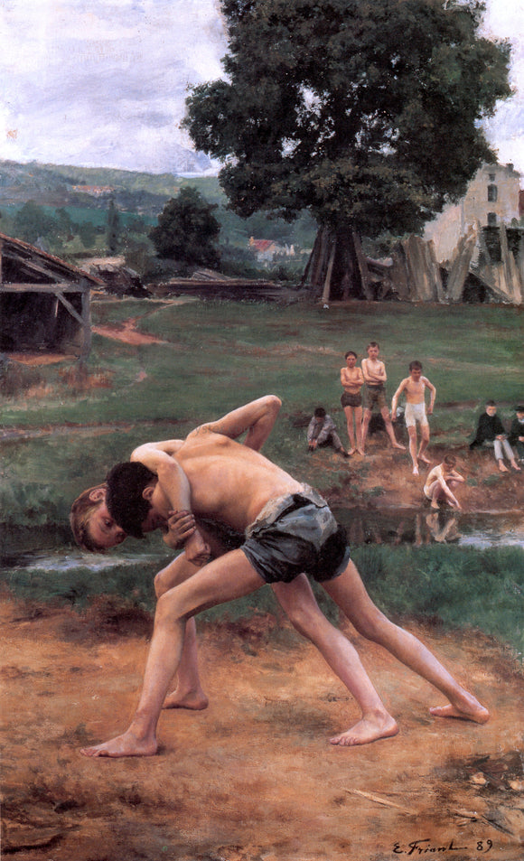  Emile Friant La Lutte - Art Print