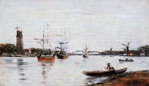  Eugene-Louis Boudin La Meuse at Dordrecht - Art Print
