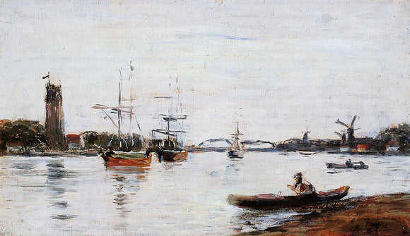  Eugene-Louis Boudin La Meuse at Dordrecht - Art Print