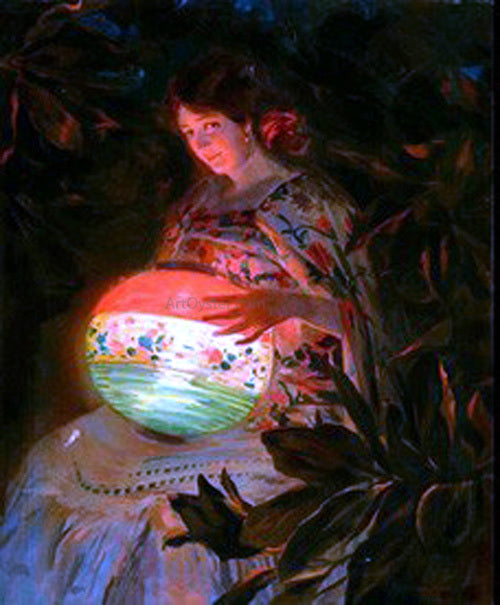  Julio Vila Prades La nina de la Lampara - Art Print