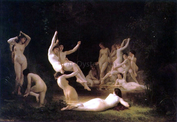  William Adolphe Bouguereau La nymphee (also known as The Nymphaeum) - Art Print
