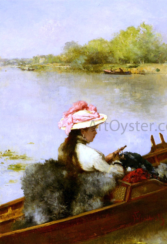  Ferdinand Heilbuth La Promenade Sur Le Lac - Art Print