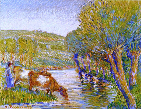  Camille Pissarro La Riviere aux Saules, Eragny - Art Print