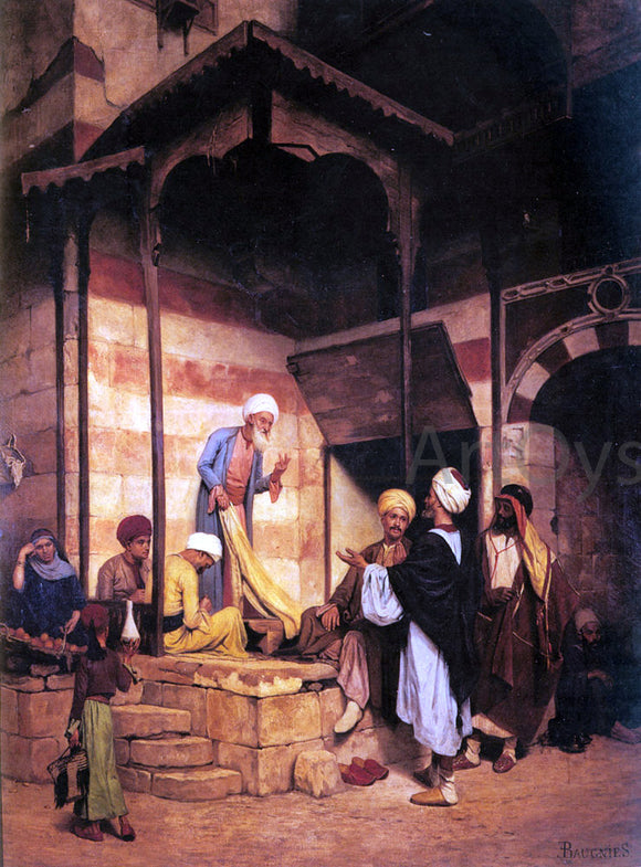  Eugene Baugnies La Rue Du Mousky Au Caire - Art Print