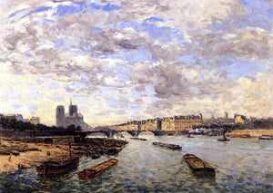  Frank Myers Boggs La Siene, Vue du Pont d'Austerlitz - Art Print