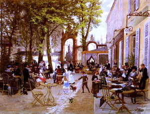  Leon Joseph Voirin La Terrasse Du cafe Du Glacier, Place Stanislas A Nancy - Art Print