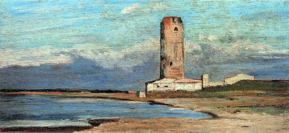  Giovanni Fattori La Torre Rossa (also known as La Torre del Marzocco) - Art Print
