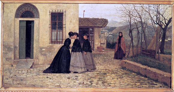  Silvestro Lega La visita - Art Print