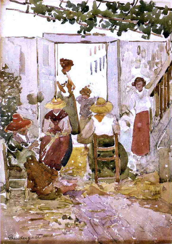  Maurice Prendergast Lacemakers, Venice - Art Print