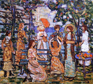  Maurice Prendergast Ladies in a Seaside Arbor - Art Print