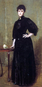  William Merritt Chase Lady in Black (also known as Mrs. Leslie Cotton) - Art Print