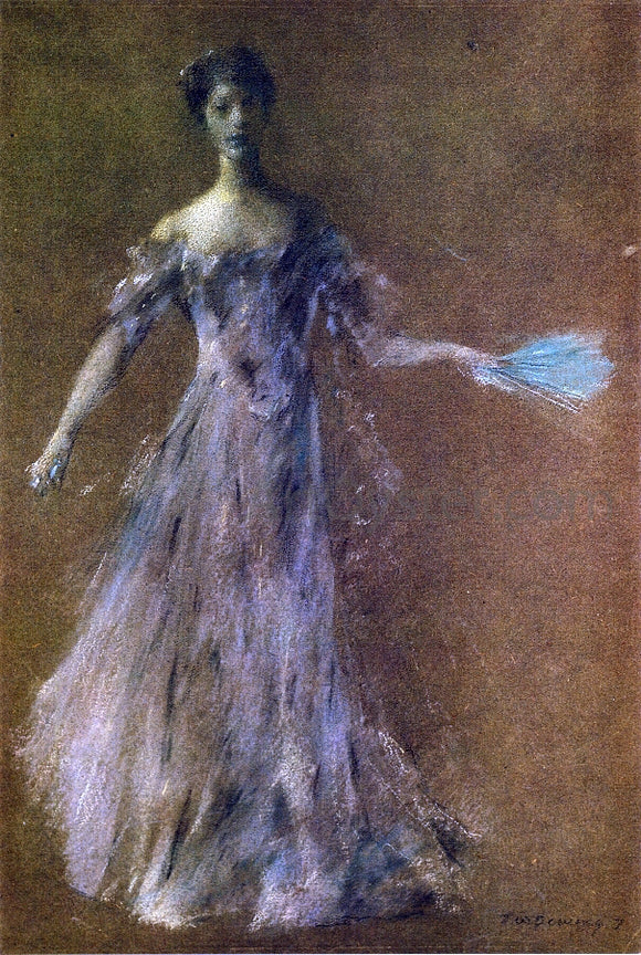  Thomas Wilmer Dewing Lady in Lavender Dress - Art Print