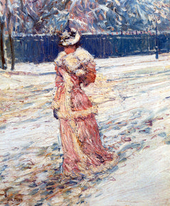  Frederick Childe Hassam Lady in Pink - Art Print