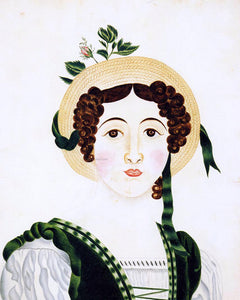  Almira Wheaton Lady in Straw Hat - Art Print