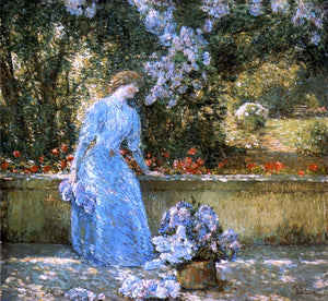  Frederick Childe Hassam Lady in the Park (also known as In the Garden) - Art Print