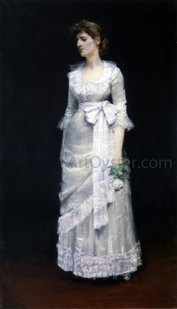  William Merritt Chase Lady in White Gown - Art Print