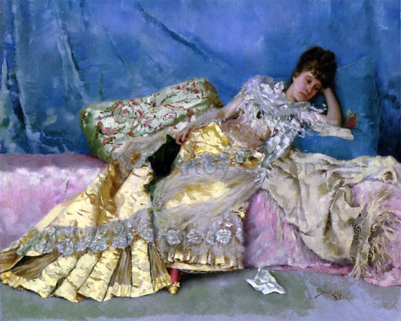  Julius LeBlanc Stewart Lady on a Pink Divan - Art Print