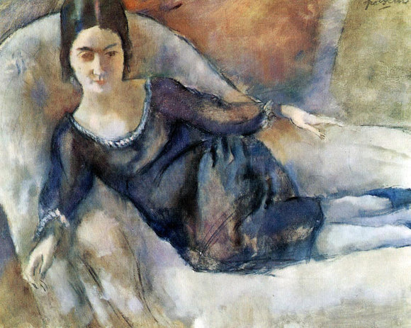  Jules Pascin Lady on a Sofa - Art Print