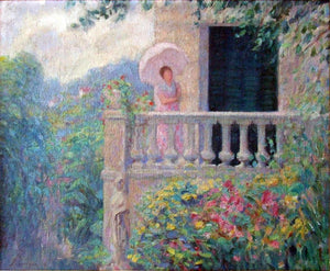  Henri Lebasque A Lady on the Balcony - Art Print