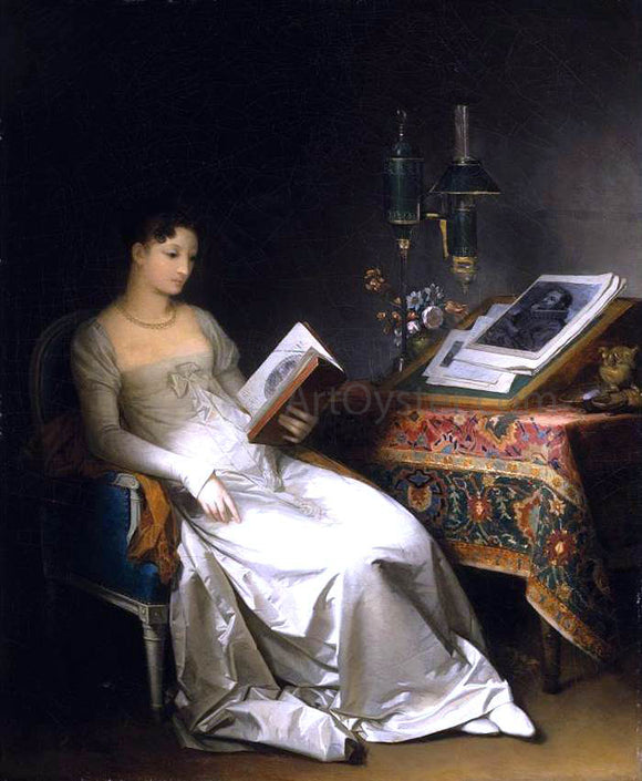  Marguerite Gerard Lady Reading in an Interior - Art Print