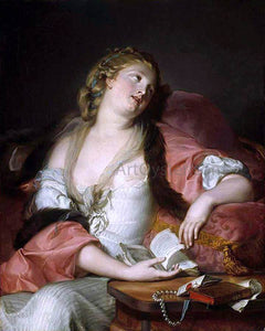  Bernard D'Agesci Lady Reading the Letters of Heloise and Abelard - Art Print