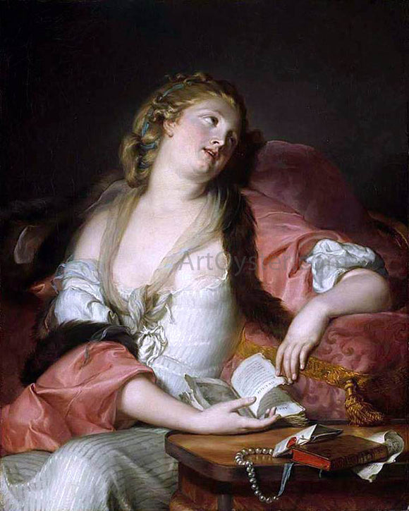  Bernard D'Agesci Lady Reading the Letters of Heloise and Abelard - Art Print