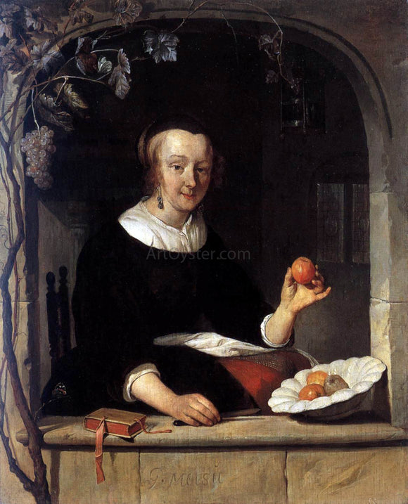  Gabriel Metsu Lady Seated in a Window - Art Print