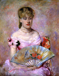  Mary Cassatt Lady with a Fan (also known as Portrait of Anne Charlotte Gaillard) - Art Print
