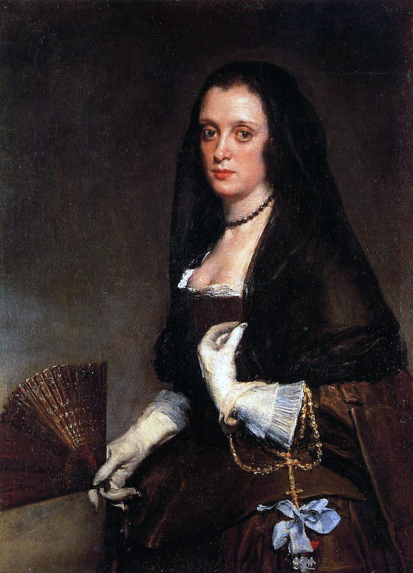 Diego Velazquez Lady with a Fan - Art Print