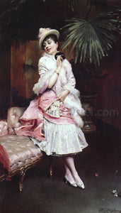  Raimundo de Madrazo Y Garreta Lady with a Mask - Art Print