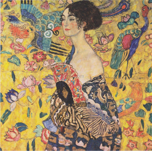  Gustav Klimt A Lady with Fan - Art Print