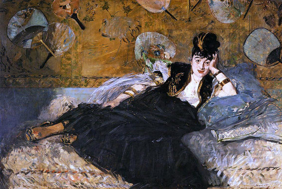  Edouard Manet Lady with Fans, Portrait of Nina de Callais - Art Print