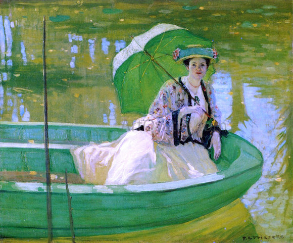  Frederick Carl Frieseke Lady with Parasol - Art Print