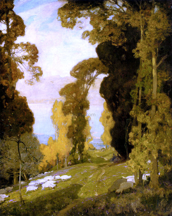  Alfred East Lake Bourget From Mount Revard, Savoy - Art Print