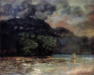  Gustave Courbet Lake Geneve before the Storm - Art Print