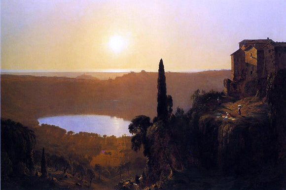  Sanford Robinson Gifford Lake Nemi - Art Print