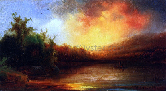  Hermann Fuechsel Lake Scene - Art Print