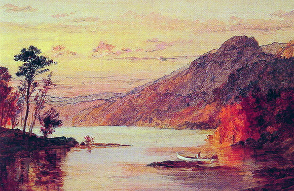  Jasper Francis Cropsey Lake Scene, Catskill Mountains - Art Print