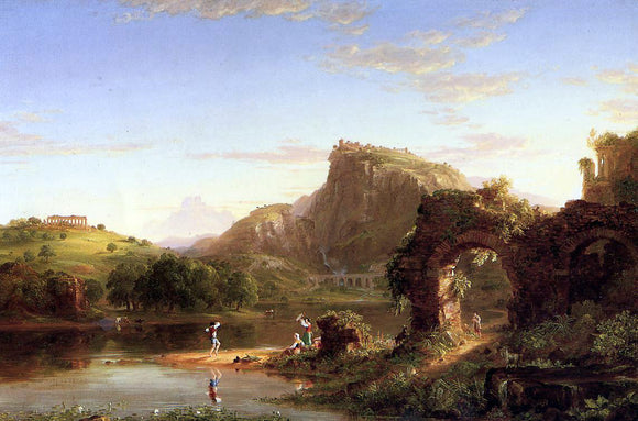  Thomas Cole L'Allegro (also known as Italian Sunset) - Art Print
