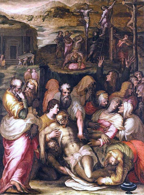  Francesco Poppi Lamentation over the Dead Christ - Art Print