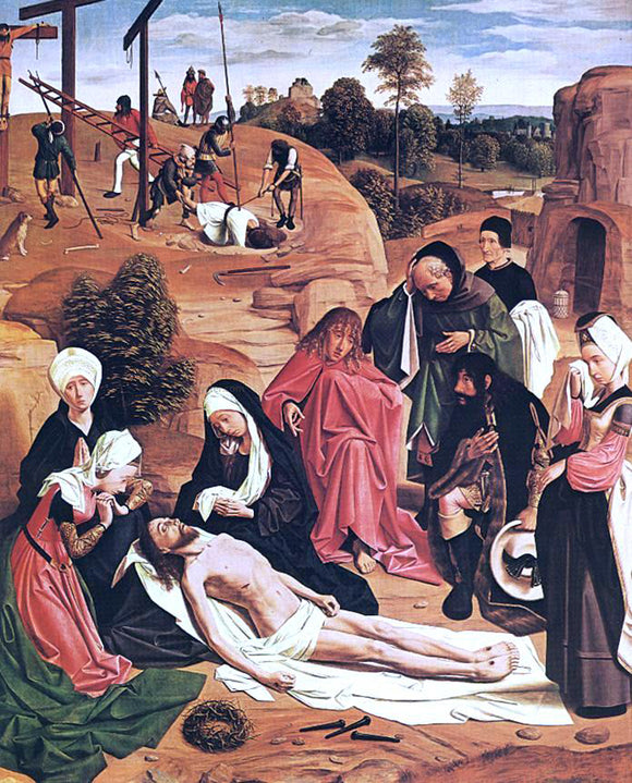  Geertgen Sint Jans Lamentation over the Dead Christ - Art Print